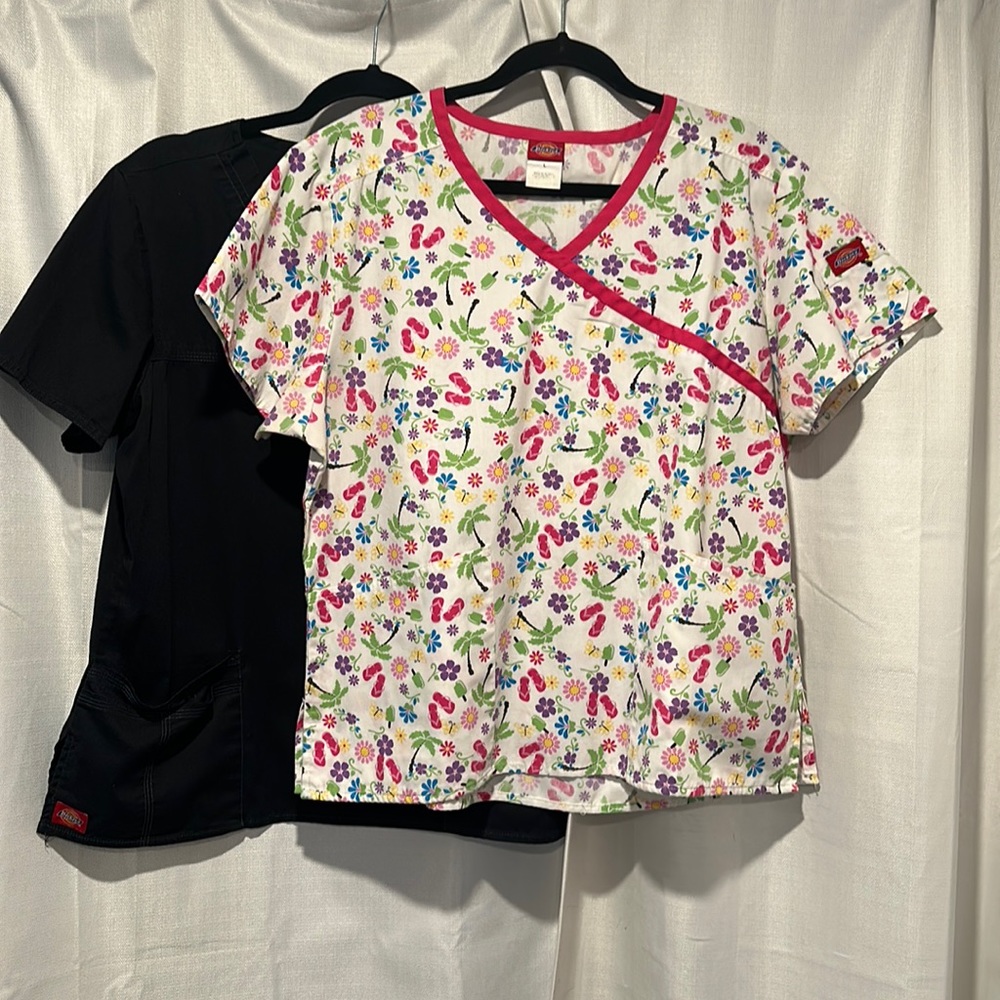2 Dickies Scrub tops both size L